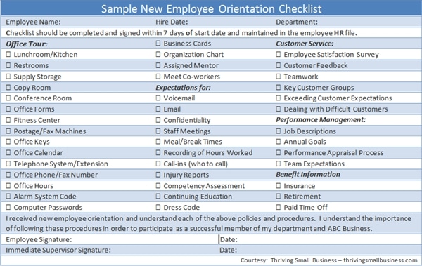 What are some examples of new employee forms and documents?