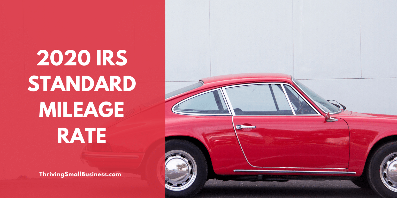 2020 IRS Standard Mileage Rate The Thriving Small Business