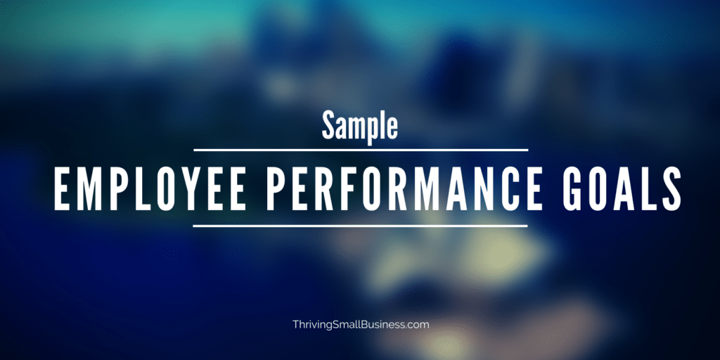 sample employee performance goals