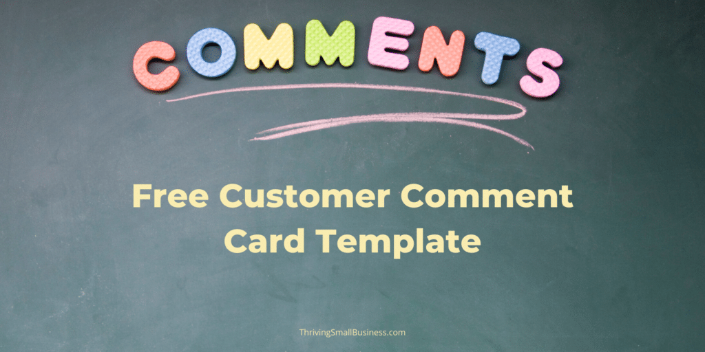customer comment card example