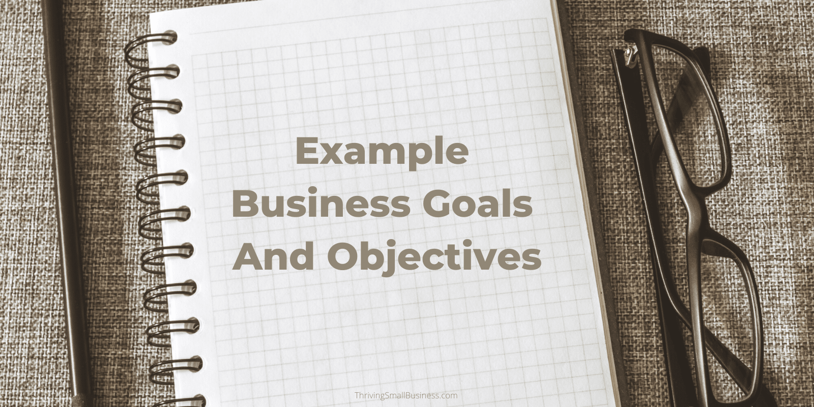 Example Business Goals And Objectives The Thriving Small Business