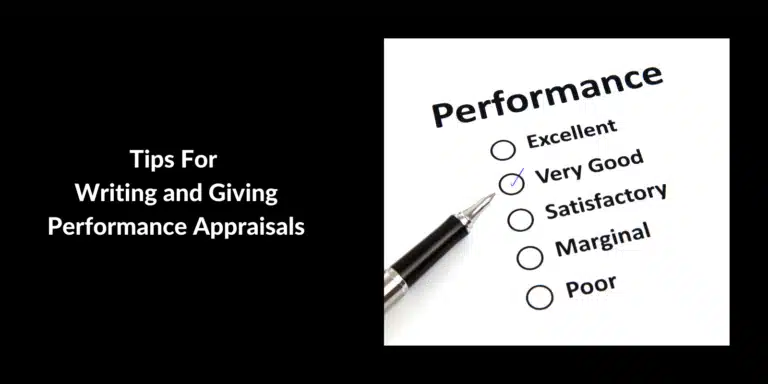Tips for Writing and Giving Performance Appraisals