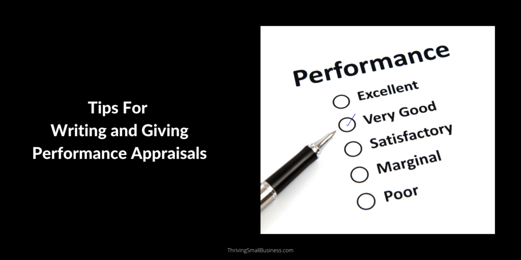 tips for writing performance appraisals